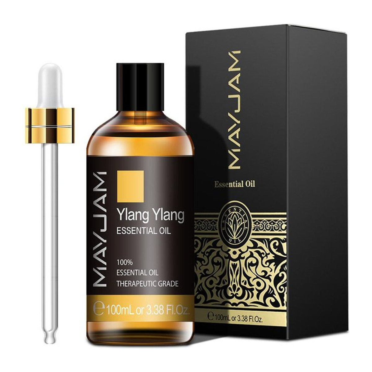 MAYJAM Ätherisches Öl Set mit Lavendel, Eukalyptus, Zimt, Teebaum und Ylang Ylang, 100 ml - Bild 1
