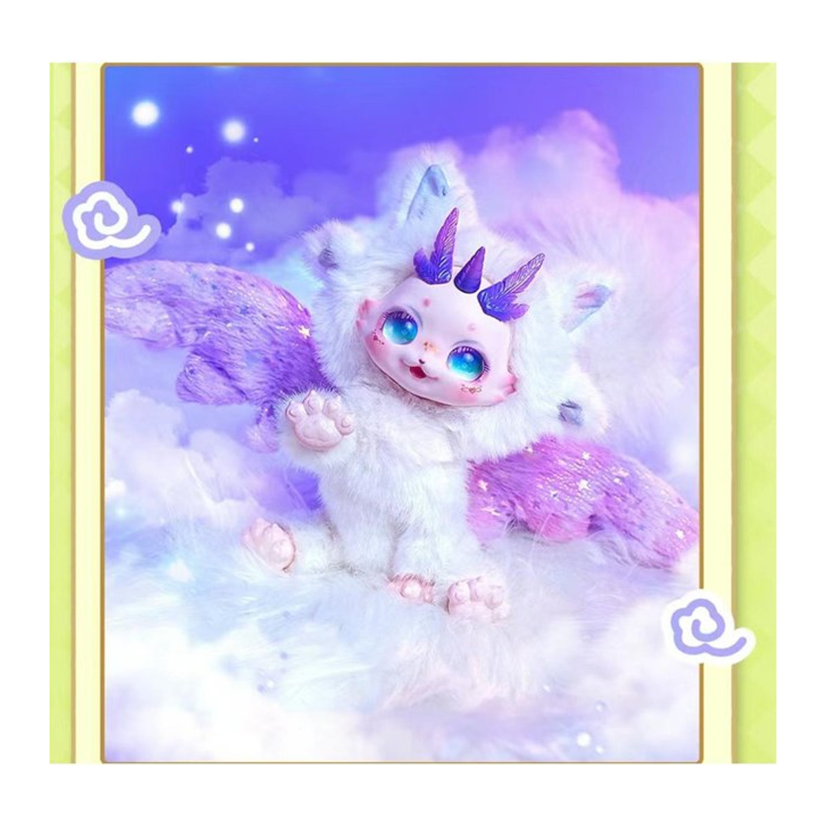 Maytree Dumia Morino Hoshima Serie Blind Box Niedliches bewegliches Vinyl Plüschtier Fantasy Kreatur Figur in Weiß für Kinder als Spielzeug oder Zimmer Ornament - Bild 1
