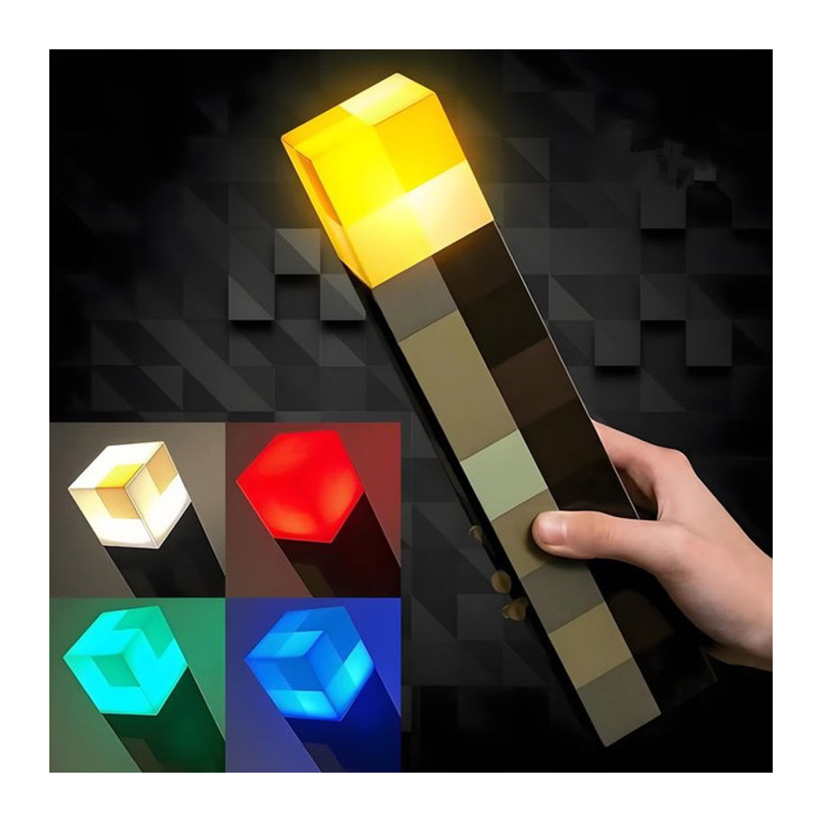 MC Game Brownstone Taschenlampen-Figur als LED-Nachtlicht und dekorative Tischlampe in Bunt aus Kunststoff mit USB-Aufladung - Bild 1