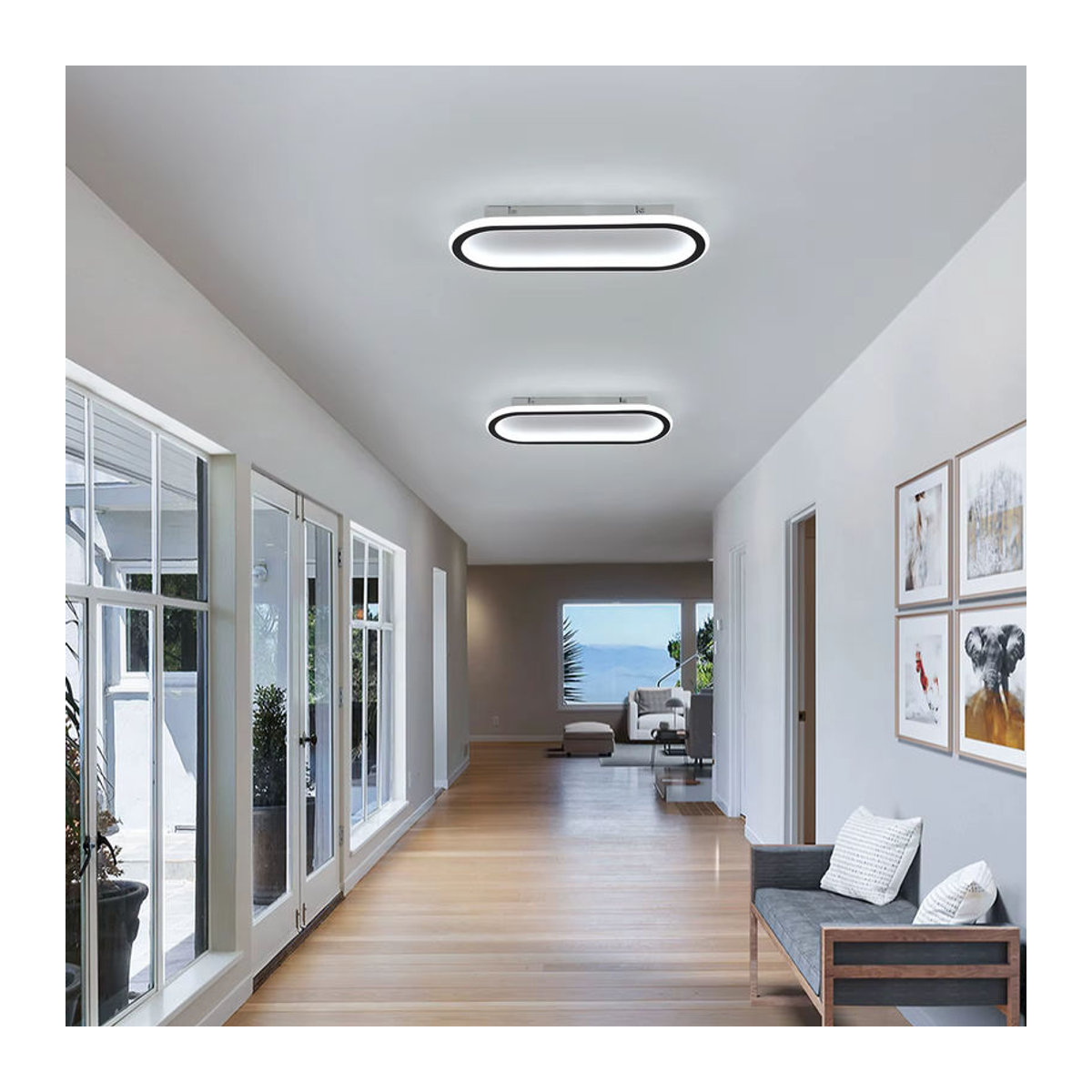 Mckalen Moderne LED-Deckenlampe in Weiß, 33 W, Kaltweiß - Bild 2