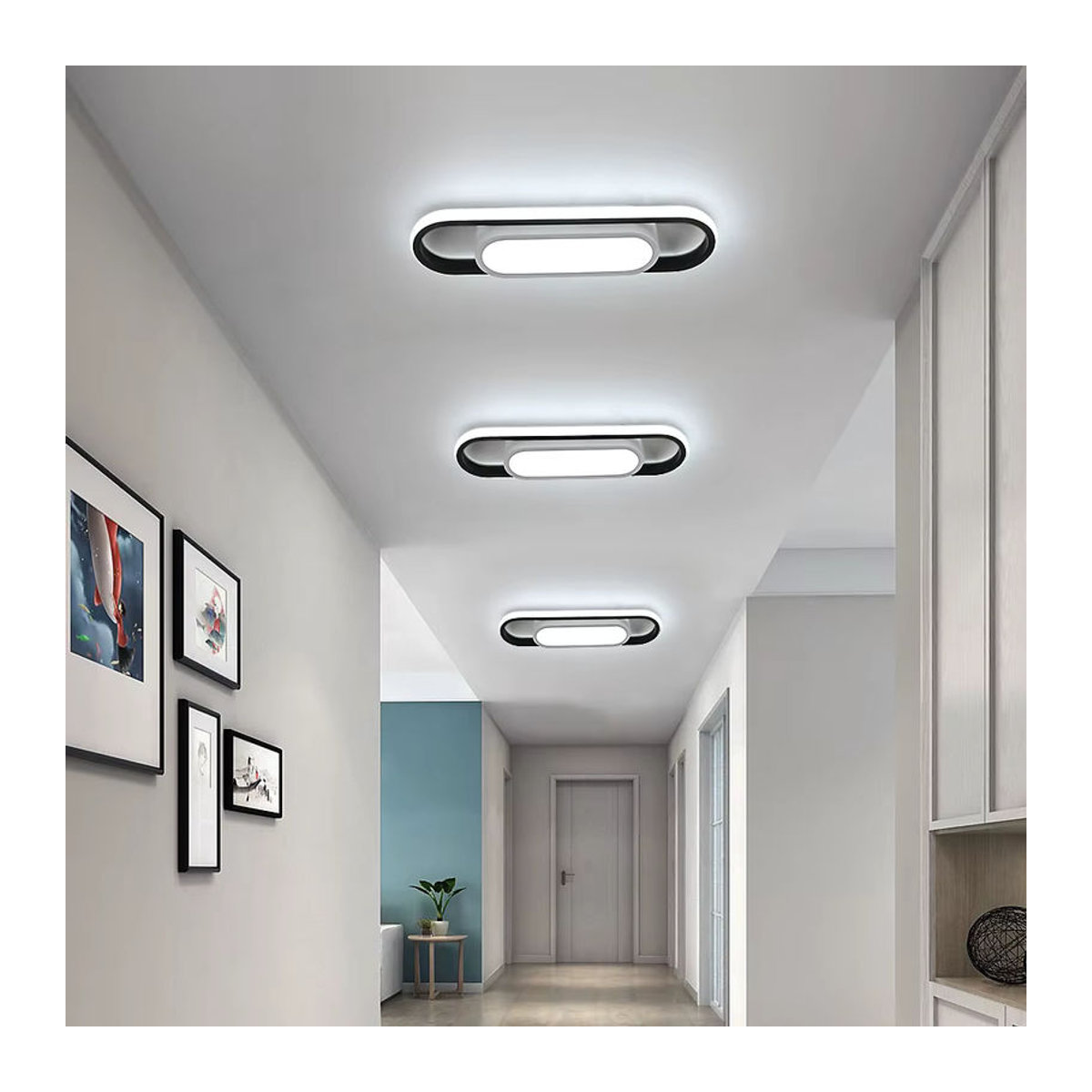 Mckalen Moderne LED-Deckenlampe in Weiß, 33 W, Kaltweiß - Bild 5