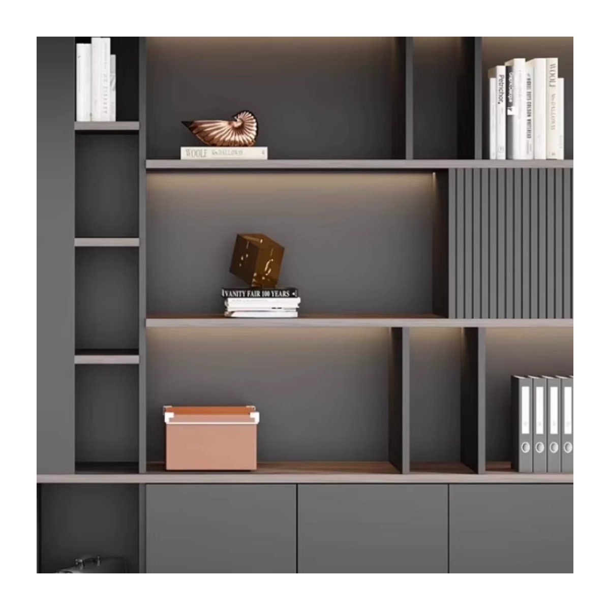 MDNG 3-stufiges Aufbewahrungsregal aus Holz für Büro und Wohnzimmer - Bild 2