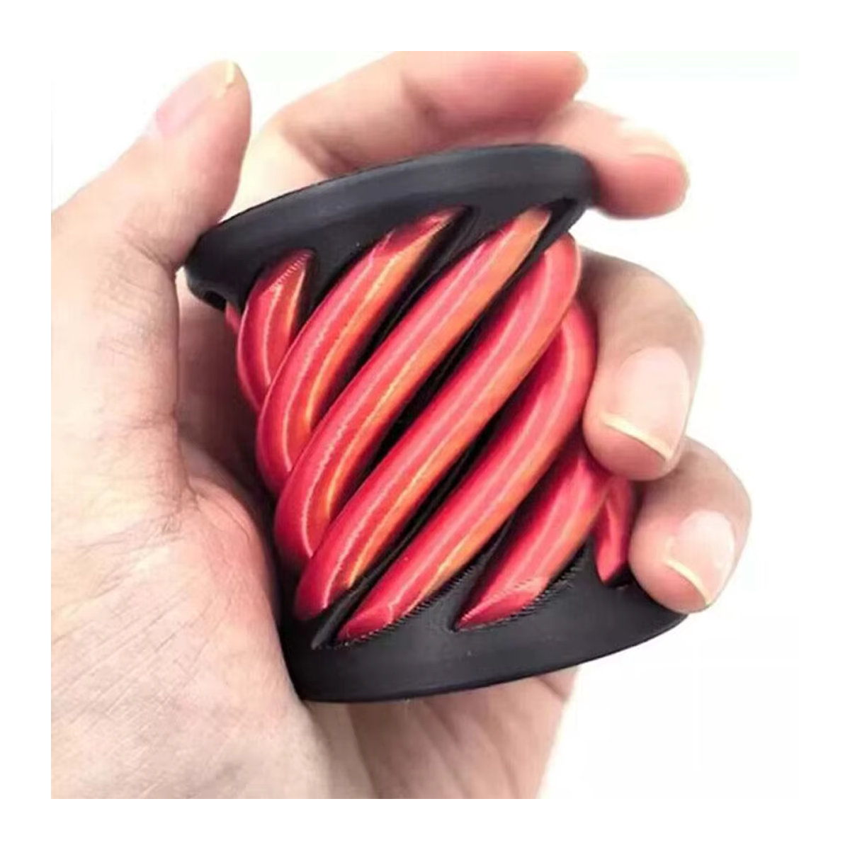 Meade Spiralkegel Zappelspielzeug aus Kunststoff, mehrfarbige 3D-gedruckte Helix-Schraube als geometrische Dekompressions-Skulptur und Impossible Pyramide - Bild 5