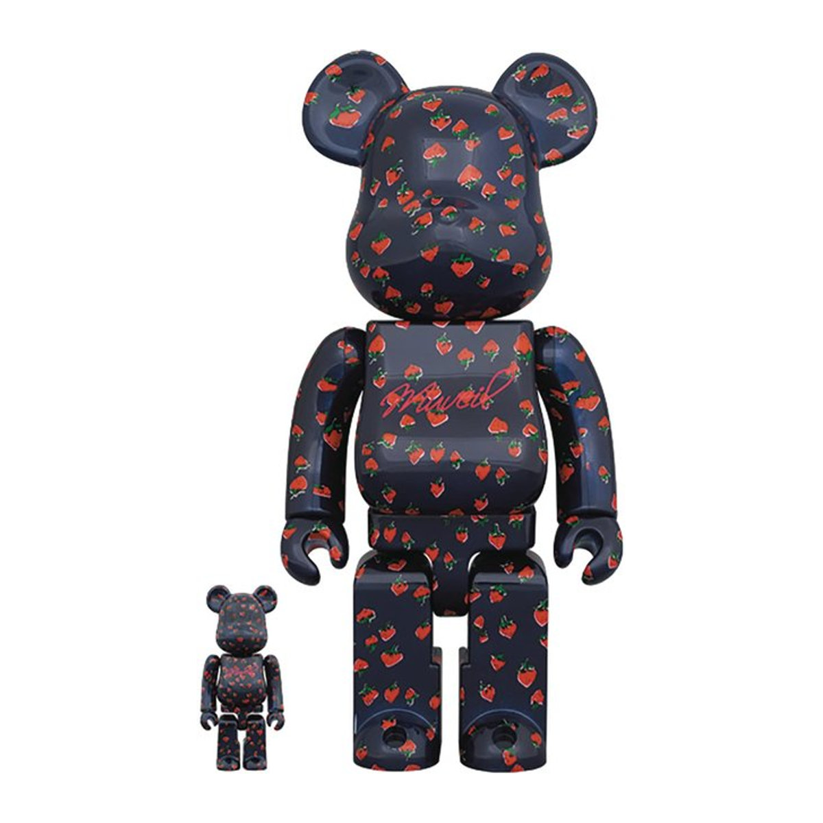 Medicom Be@rbrick Muveil Erdbeere 2er-Pack mit 100% und 400% Figuren - Bild 1