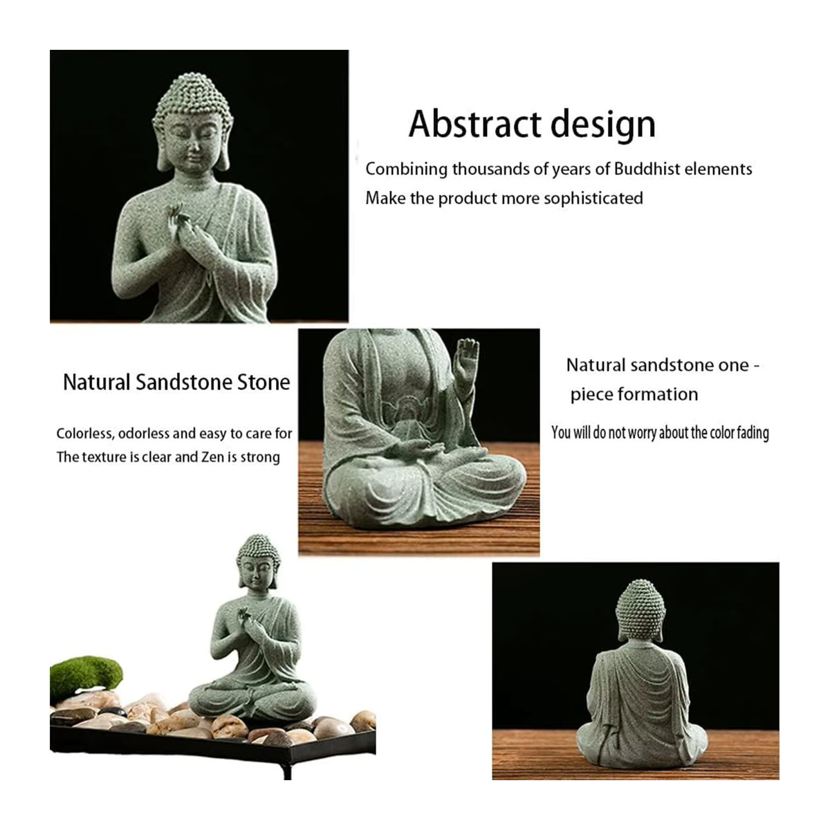 Meditierende Buddha-Statue als dekorative Tischskulptur - Bild 2