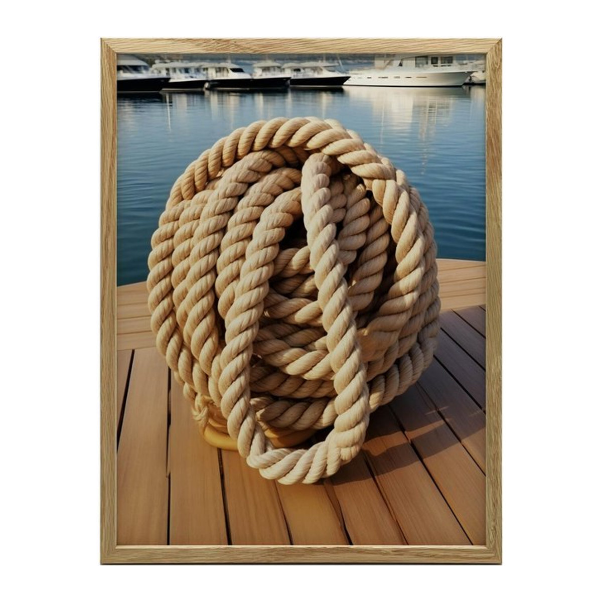 Meeresharmonie Wandbild von iKable in Dunkelbraun mit Holzrahmen, B: 50 cm, H: 70 cm - Bild 1