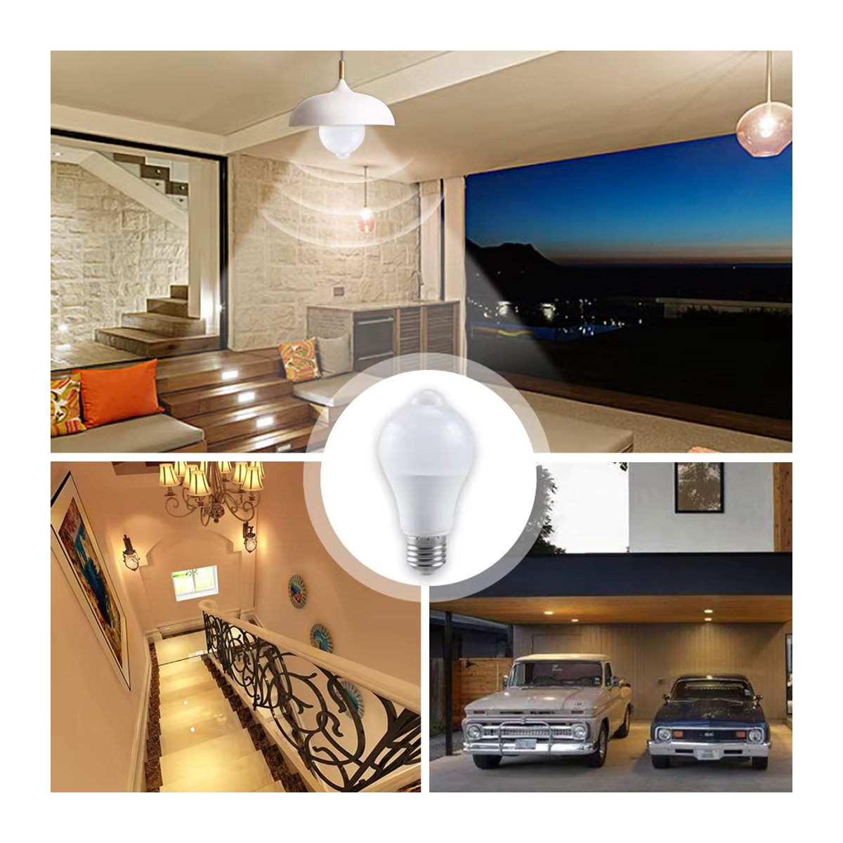 MeeToo E27 LED Bewegungsmelder Glühbirne mit PIR Sensor für Sicherheit und Nachtlicht - Bild 2