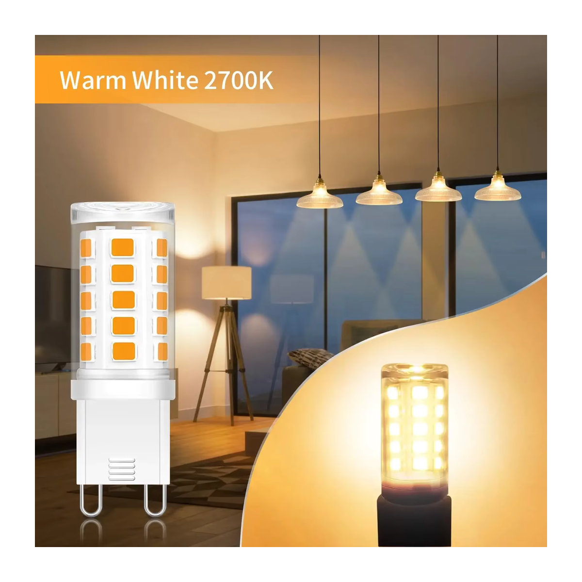 MeeToo G9 LED-Lampe Warmweiß 3 W 2700 K Keramik 360 lm - Bild 2
