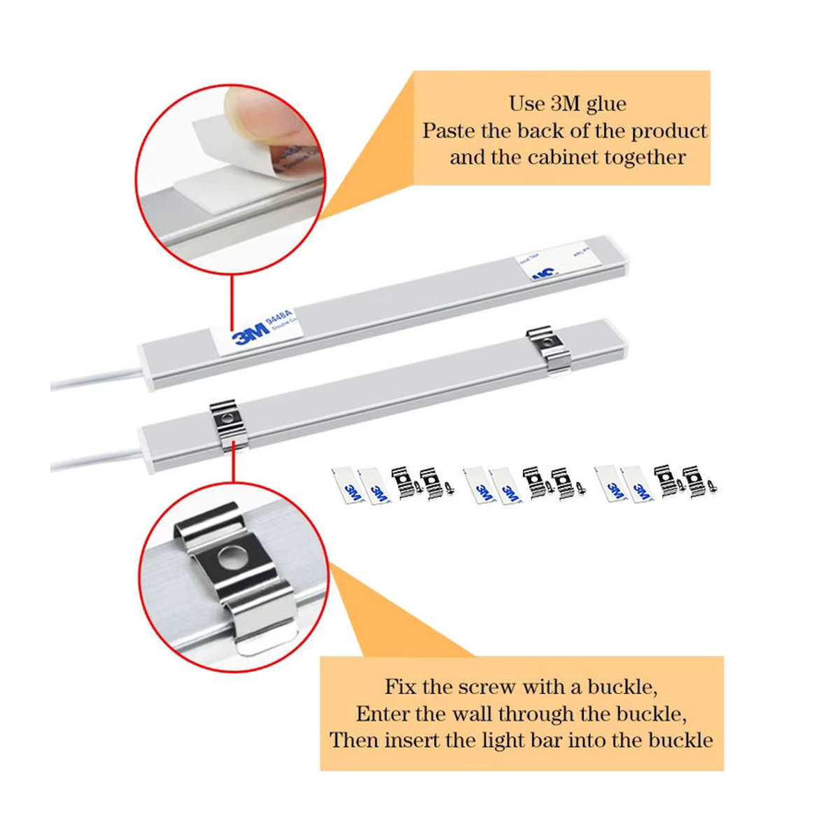 MeeToo LED Lichtleiste aus Aluminium mit Handscan-Bewegungsmelder und USB-C Anschluss, Weiß - Bild 4