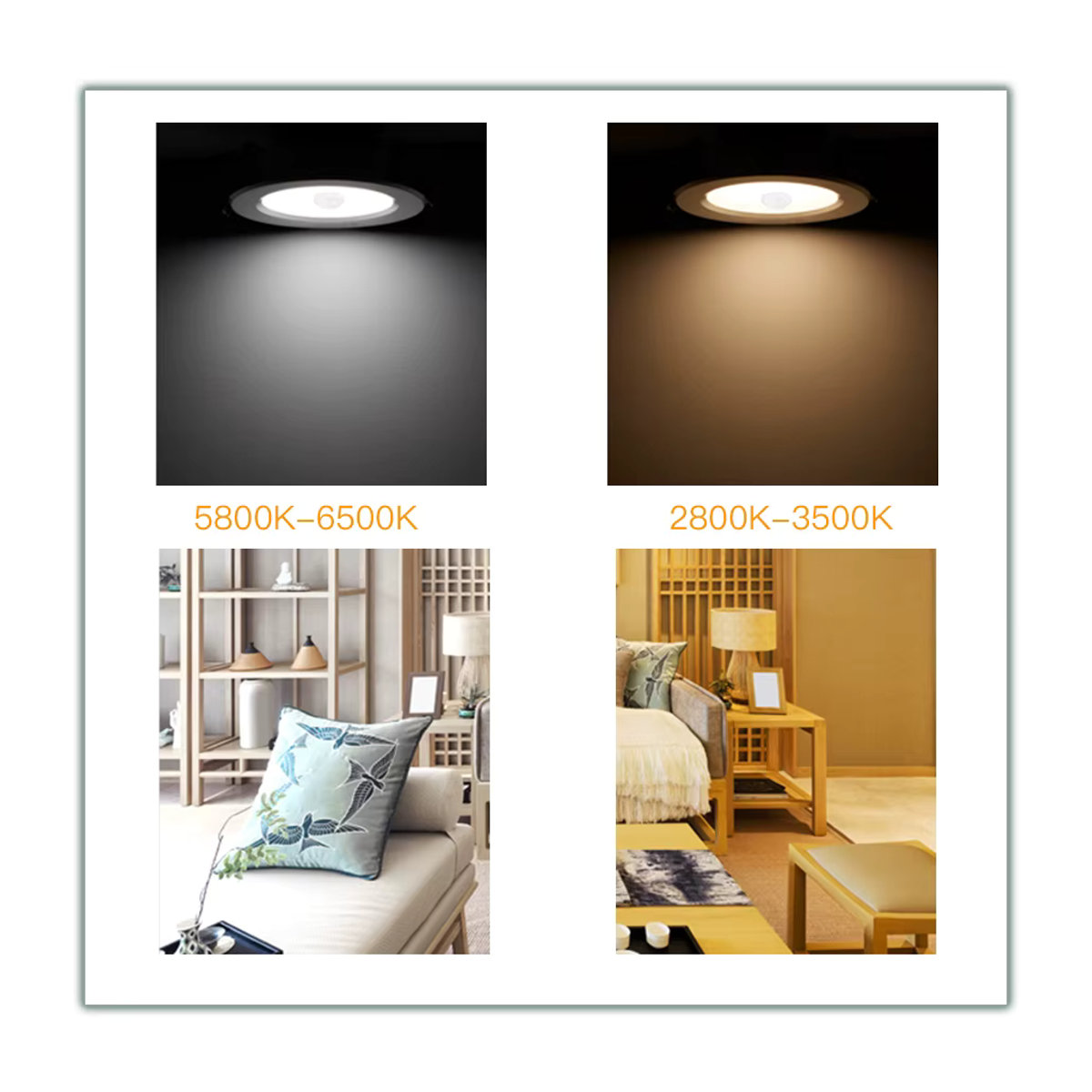 MeeToo Smart Home LED Einbaustrahler mit PIR Bewegungsmelder in Weiß - Bild 3