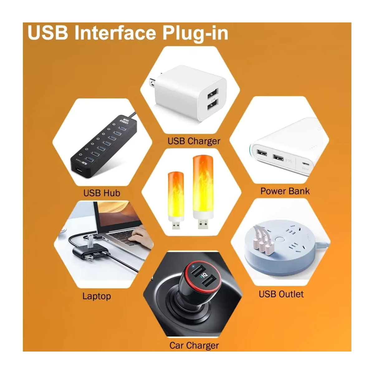 MeeToo USB LED Nachtlampe mit simuliertem Flammen-Effekt in Weiß im minimalistischen Design - Bild 5