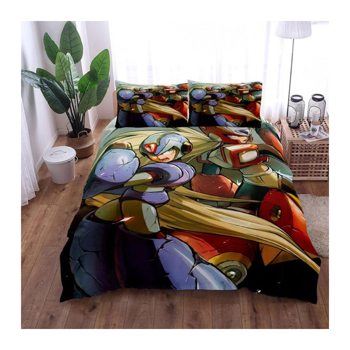Mega Man Bettwäsche-Set für Kinder in Multicolor mit Reißverschluss, Einzelgröße B/H: 135 x 200 cm - Bild 1