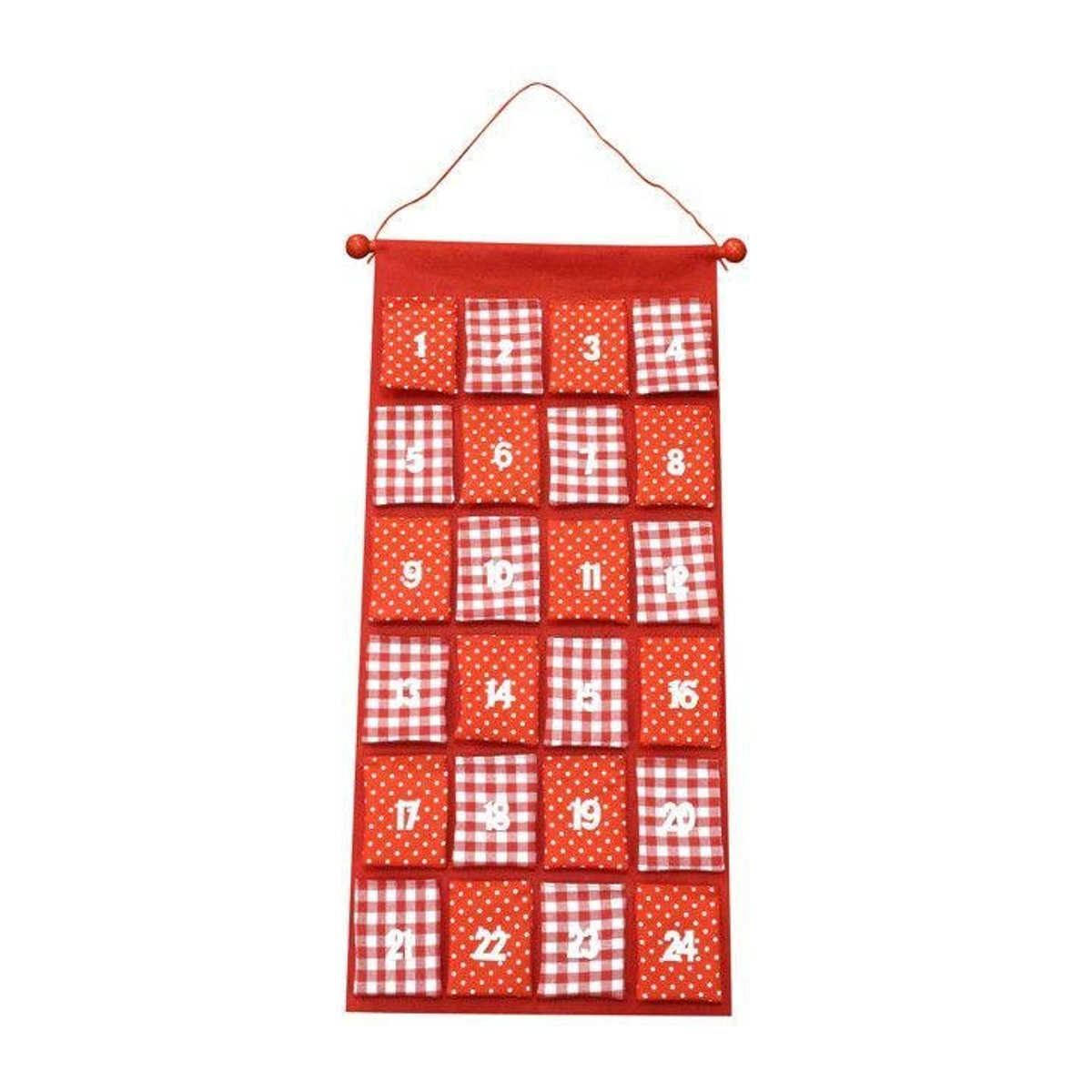 MegaCrea Adventskalender aus Filz in Rot, B/H: 38,5 x 83 cm - Bild 1