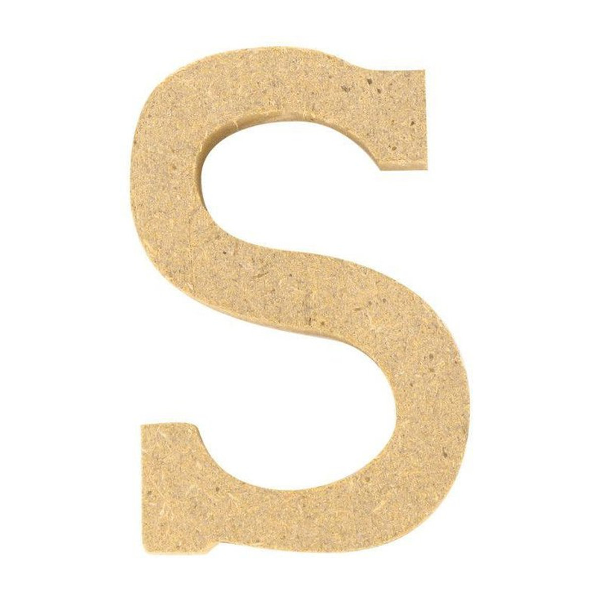 MegaCrea Alphabet Buchstabe S aus MDF-Holz, Höhe: 5 cm, Breite: 5 cm, Tiefe: 1,2 cm - Bild 1