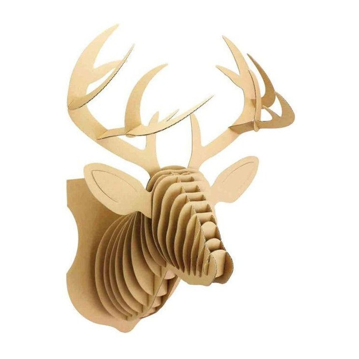 MégaCréa DIY Kartonmodell Hirsch-Trophäe zum Zusammenbauen B/T/H: 31 x 54 x 30 cm - Bild 1