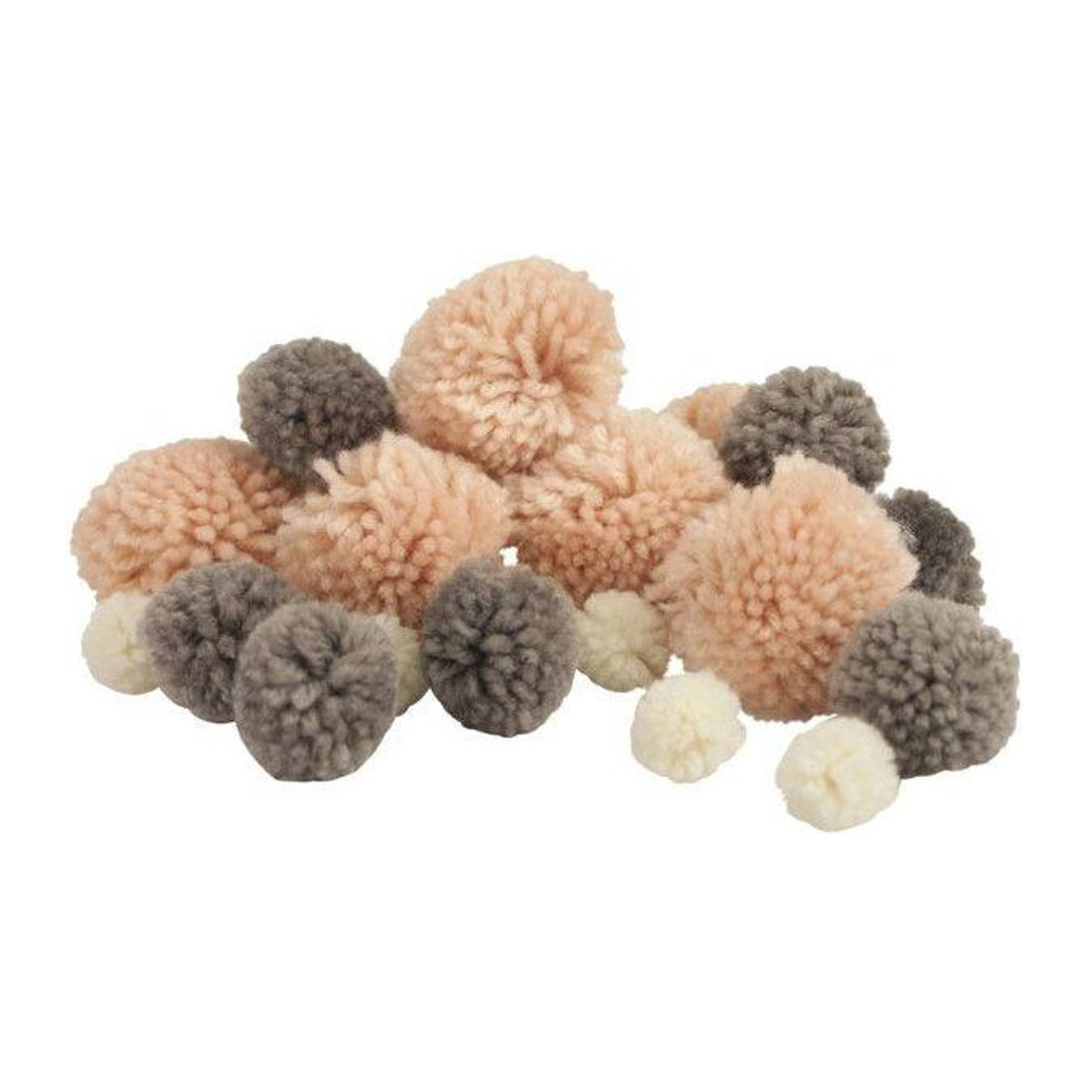 MegaCrea DIY Wollpompons für Girlanden, Multicolore, 45 Stück, Durchmesser: 15 bis 25 mm - Bild 1