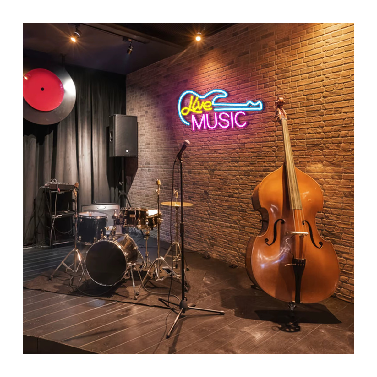 Mehrfarbige Musik Leuchtreklame zur Wanddekoration für Bar, Musikstudio und Club - Bild 2