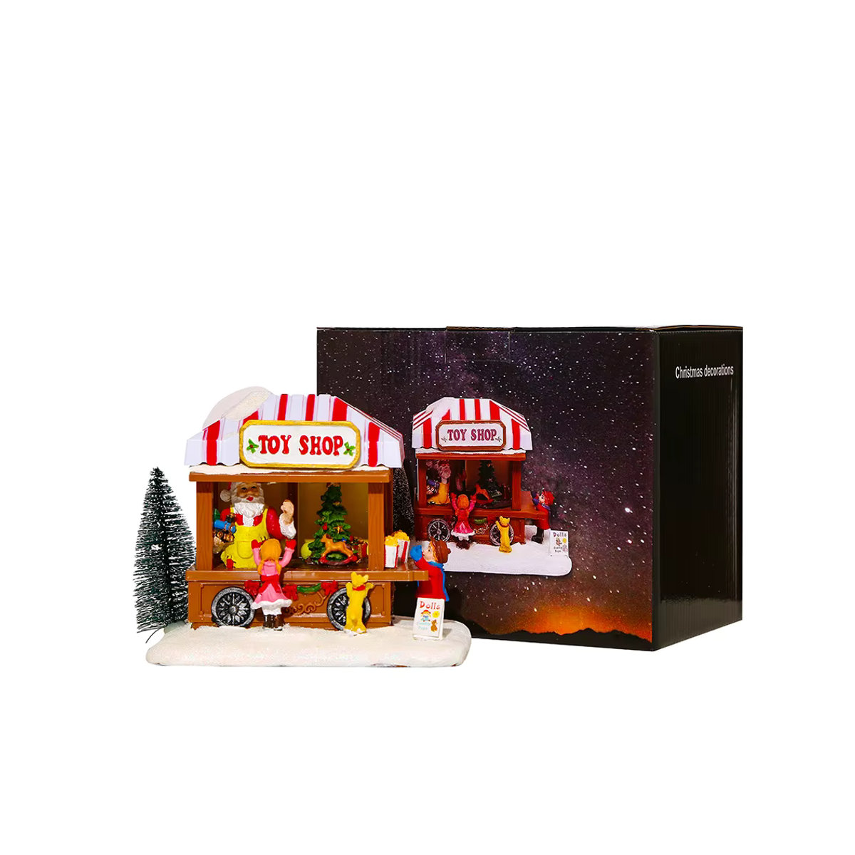 Mehrfarbiges Weihnachts-Popcornhaus mit Musik für Kinder - Bild 2