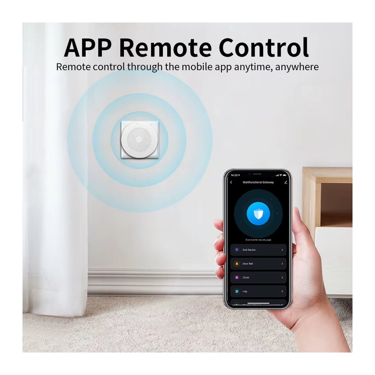 Meian G01 Multi-Modus Smart Home Gateway Zigbee Wifi Bluetooth Tuya Fernbedienung Sicherheit Alarm Host in Weiß - Bild 3