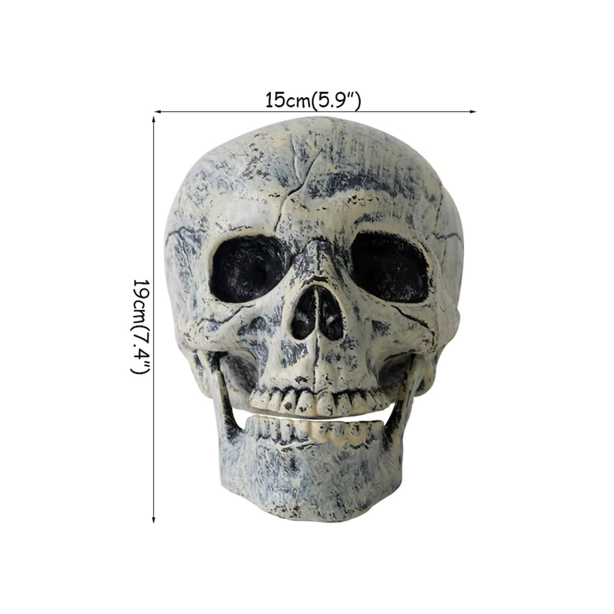 Meidding Skelett-Requisiten aus Kunststoff in Weiß für Halloween Dekoration - Bild 3