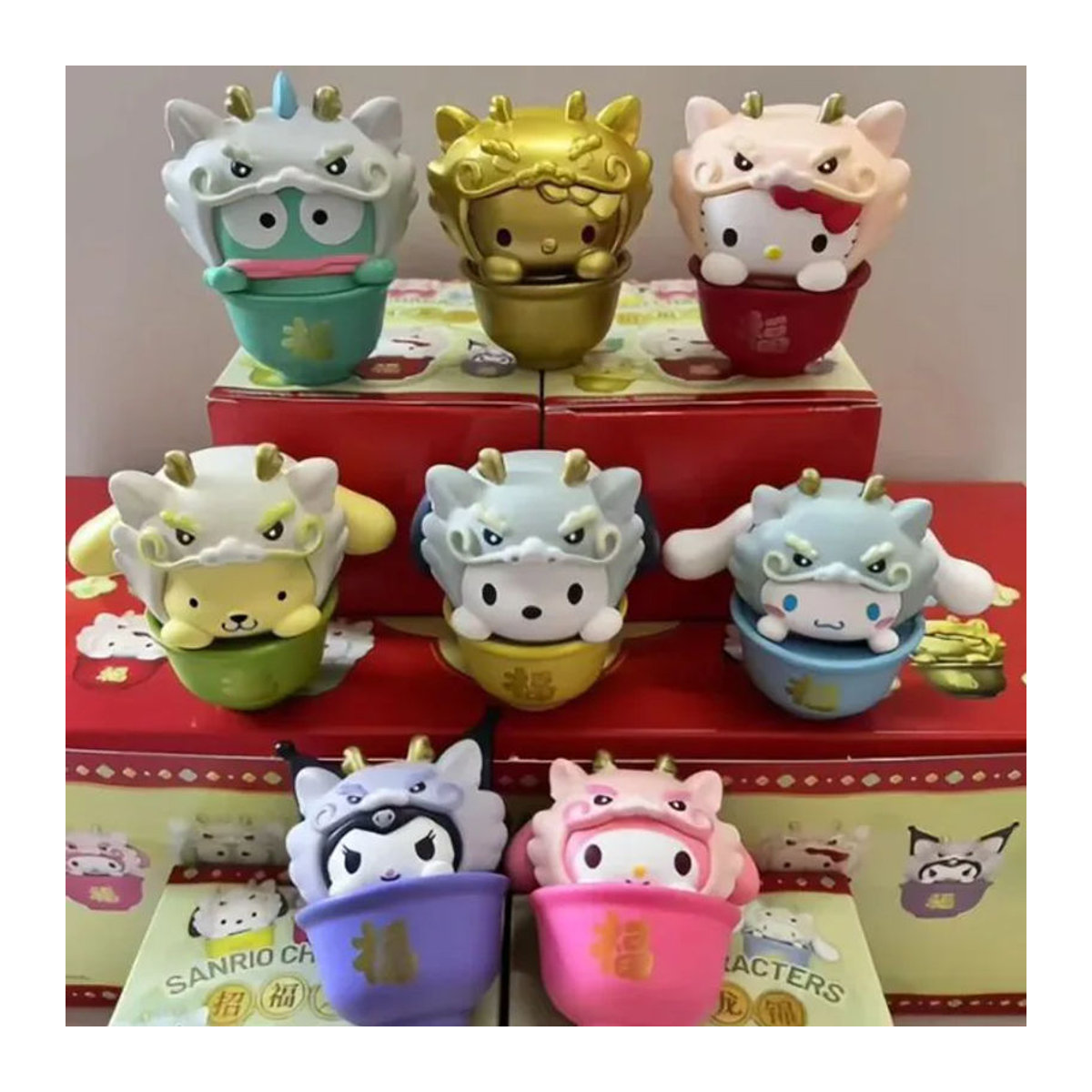 Meiletipa Cha Dog Kt Cat Zhaofu Dragon Brocade Serie Blindbox-Puppe als handgefertigtes Desktop-Ornament in Mehrfarbig - Bild 1