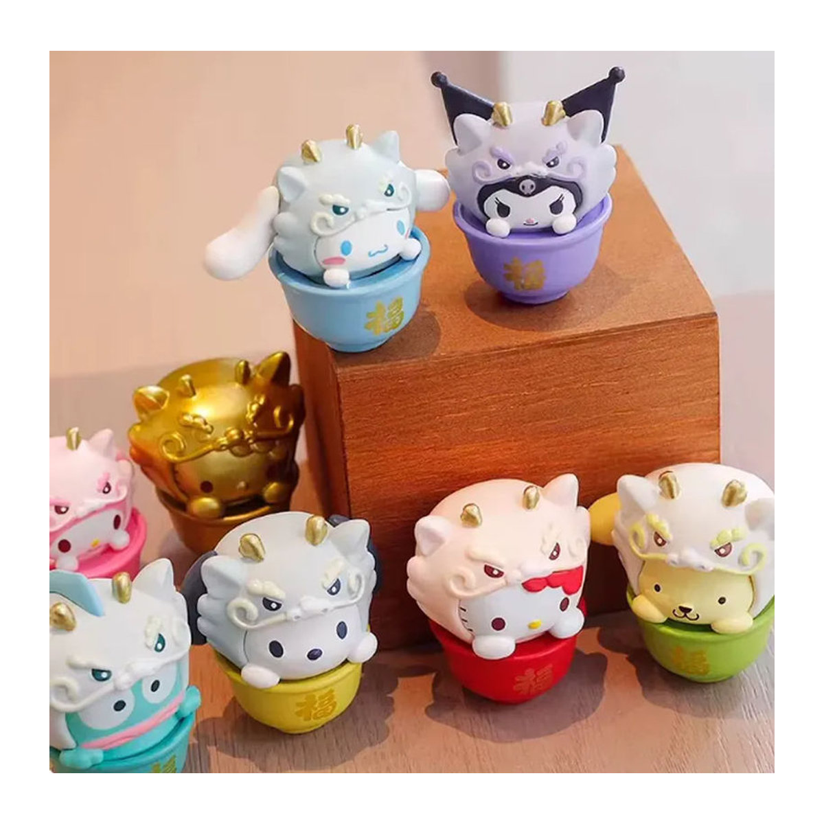 Meiletipa Cha Dog Kt Cat Zhaofu Dragon Brocade Serie Blindbox-Puppe als handgefertigtes Desktop-Ornament in Mehrfarbig - Bild 2