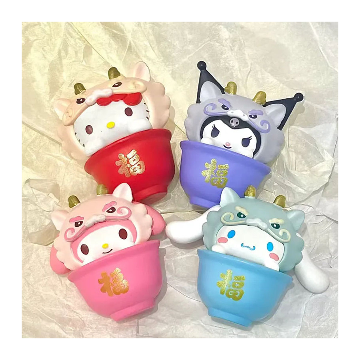 Meiletipa Cha Dog Kt Cat Zhaofu Dragon Brocade Serie Blindbox-Puppe, mehrfarbiges orientalisches Desktop-Ornament aus Kunststoff - Bild 1