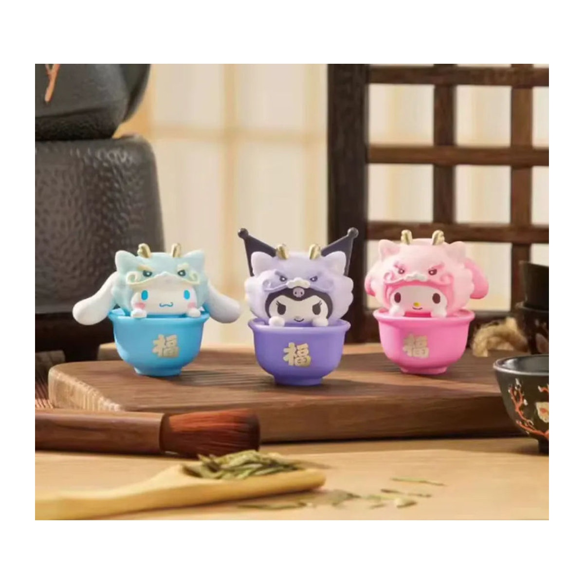 Meiletipa Cha Dog Kt Cat Zhaofu Dragon Brocade Serie Blindbox-Puppe, mehrfarbiges orientalisches Desktop-Ornament aus Kunststoff - Bild 4