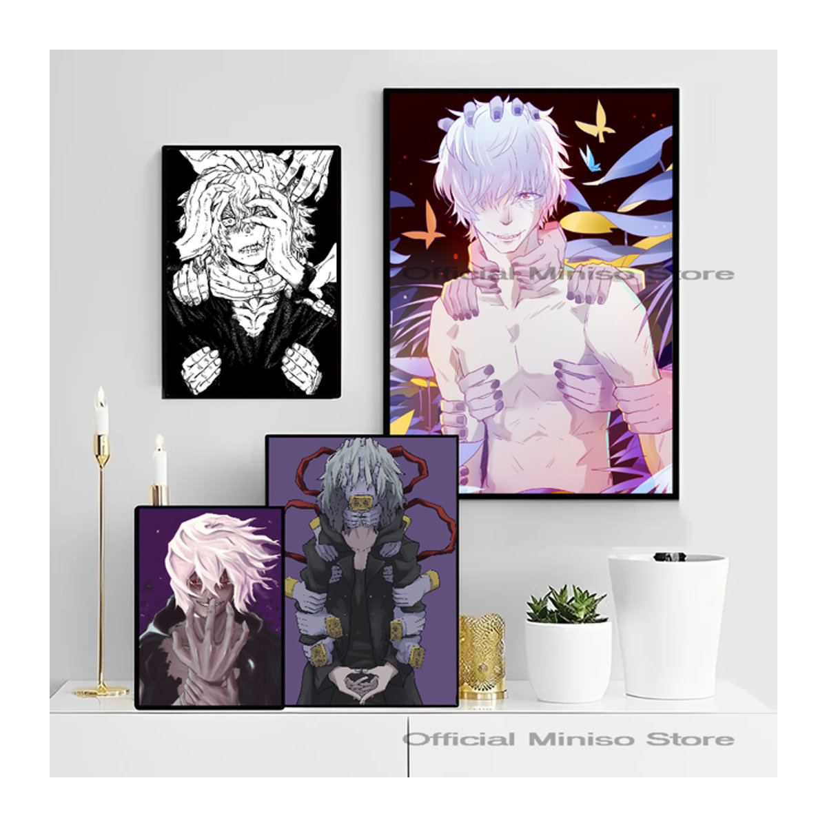 Mein Held Academia Tomura Shigaraki Anime Poster, selbstklebender wasserfester Papier Aufkleber zur Wanddekoration, mehrfarbig - Bild 1