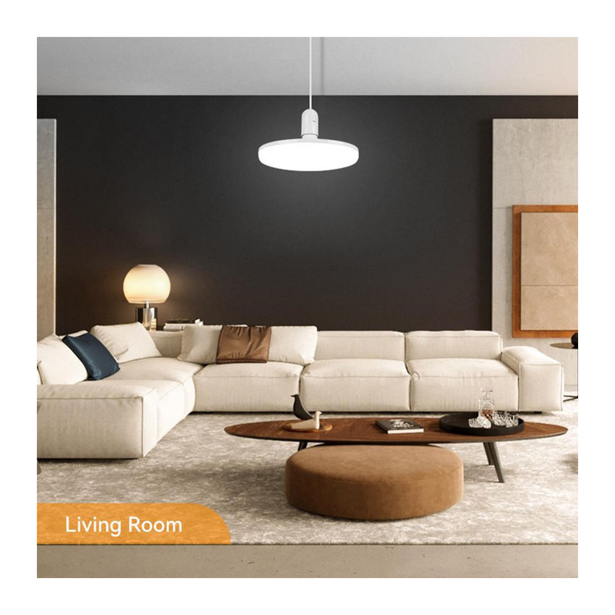 Meiteai-Home LED UFO Deckenleuchte E27 Kaltweiß 100W aus Aluminium und Kunststoff - Bild 2