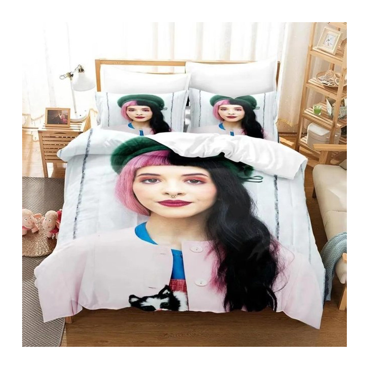 Melanie Martinez Puppenhaus Album Bettwäsche Set Single 135 x 200 cm mit Bettbezug und Kissenbezügen - Bild 1