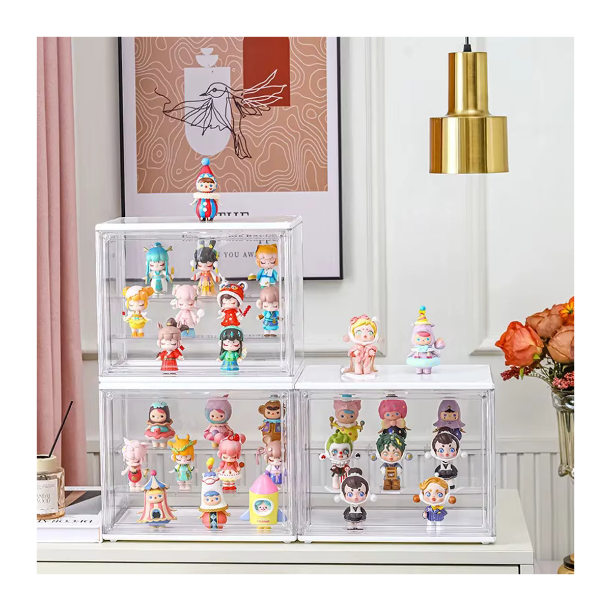 Meltset Acryl Display Box Transparent für Handtaschen und Figuren als Staubgeschützte Vitrine zur Wohnzimmer Dekoration - Bild 3