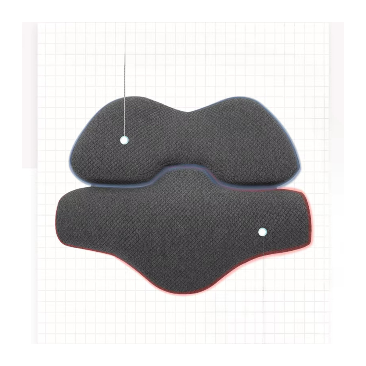 Memory Foam Nackenstützkissen in Schmetterlingsform für die Halswirbelsäule, Farbe: Schwarz - Bild 2