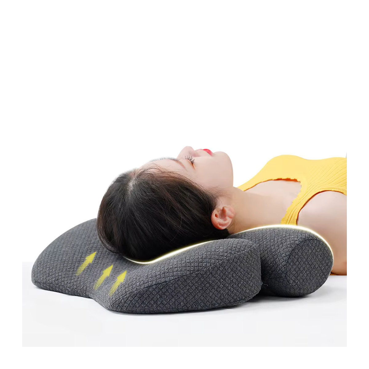 Memory Foam Nackenstützkissen in Schmetterlingsform für die Halswirbelsäule, Farbe: Schwarz - Bild 3