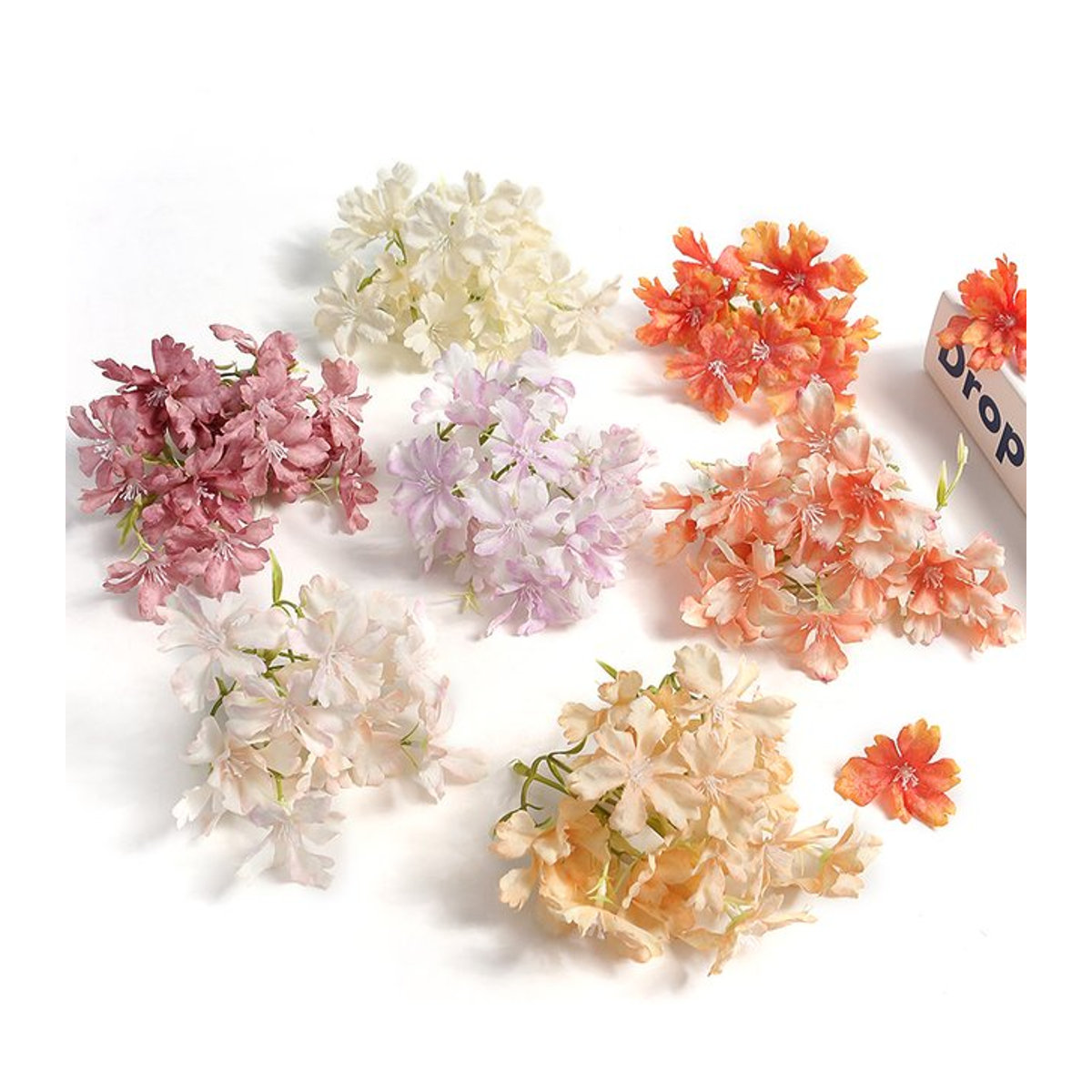 MENGHAO 5 Stück künstliche Seidenblumen in Lila für Hochzeitsdekoration und DIY-Handwerk - Bild 1