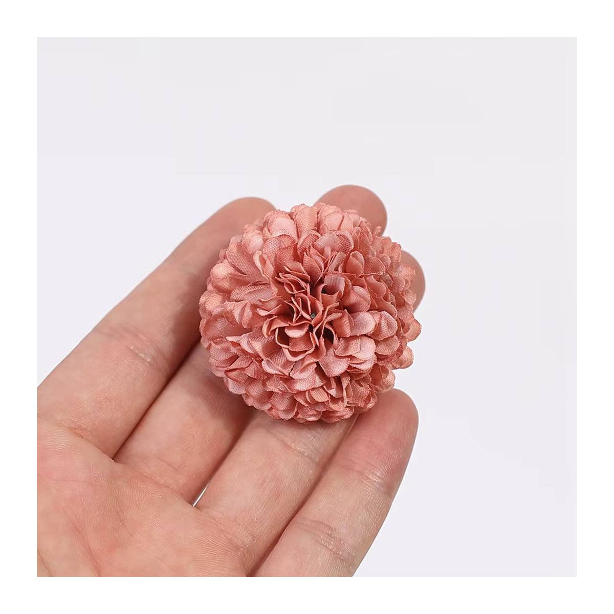 MENGHAO Hortensien künstliche Blumen in Orange und Mehrfarbig, 10 oder 20 Stück, Textil-Blütenköpfe mit 4 cm Durchmesser für Hochzeit und DIY-Dekoration - Bild 5