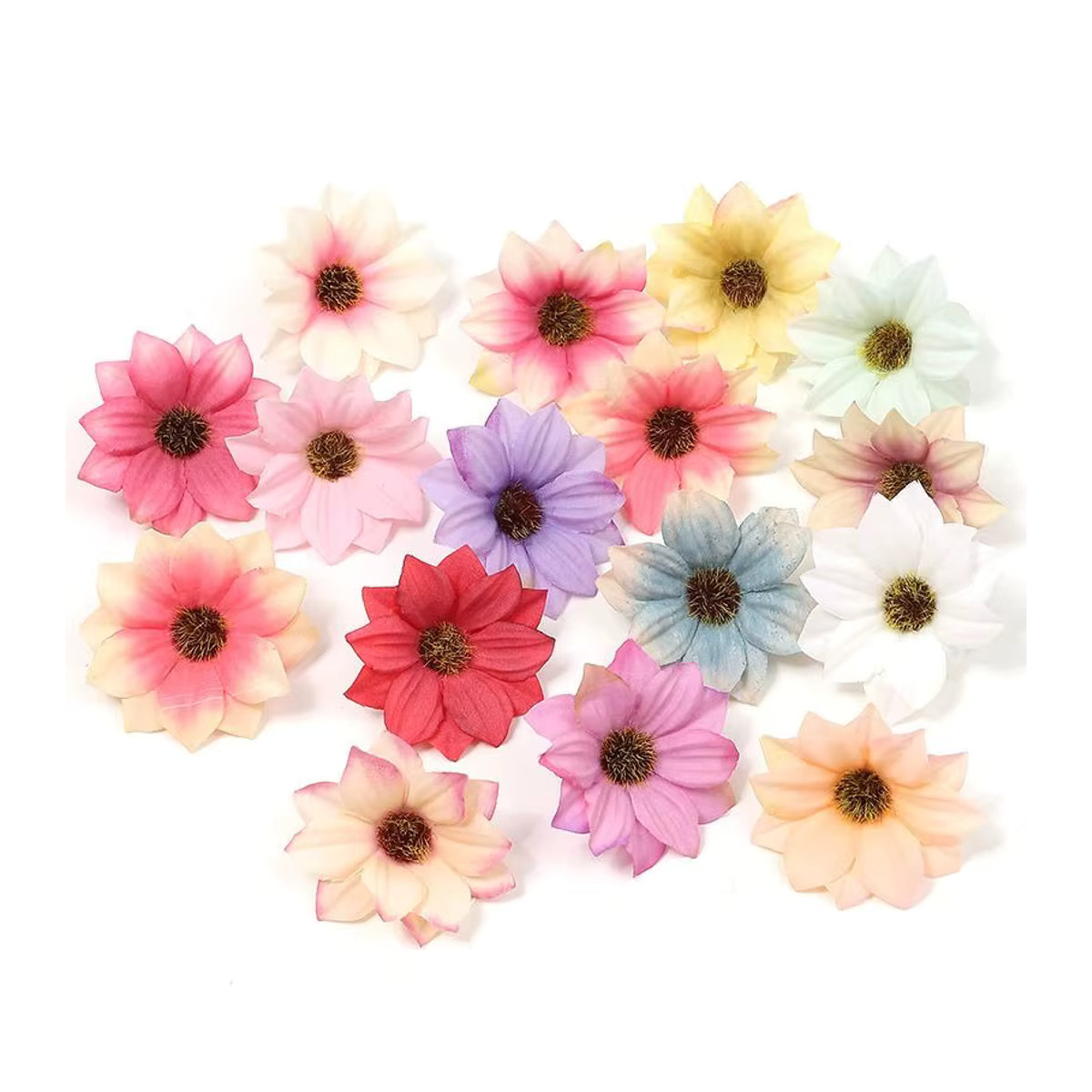 MENGHAO Künstliche Gänseblümchen aus Seide in Mehrfarbig, 6 cm Durchmesser, Einzelstiel für DIY Dekoration und Hochzeiten - Bild 4