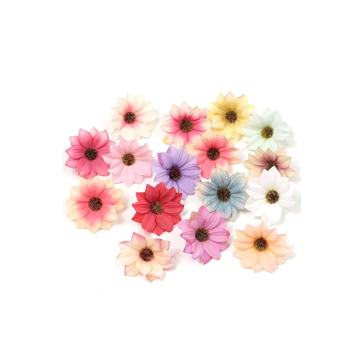 MENGHAO Künstliche Gänseblümchen aus Seide in Mehrfarbig, 6 cm Durchmesser, Einzelstiel für DIY Dekoration und Hochzeiten - Bild 6