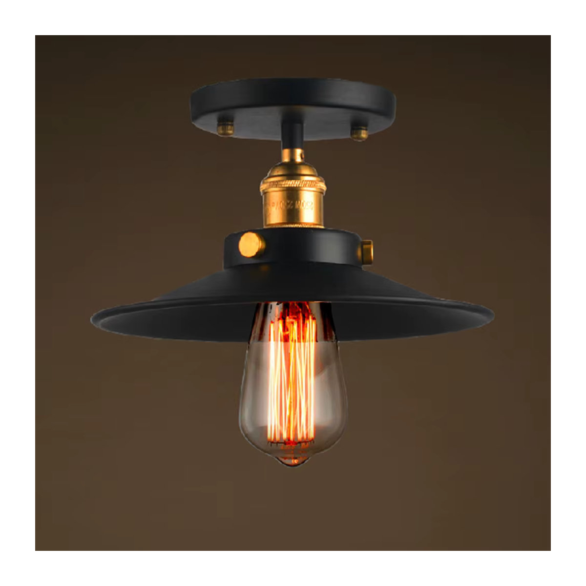 MengJay Deckenlampe im Industrial Vintage Design aus Metall in Schwarz - Bild 5