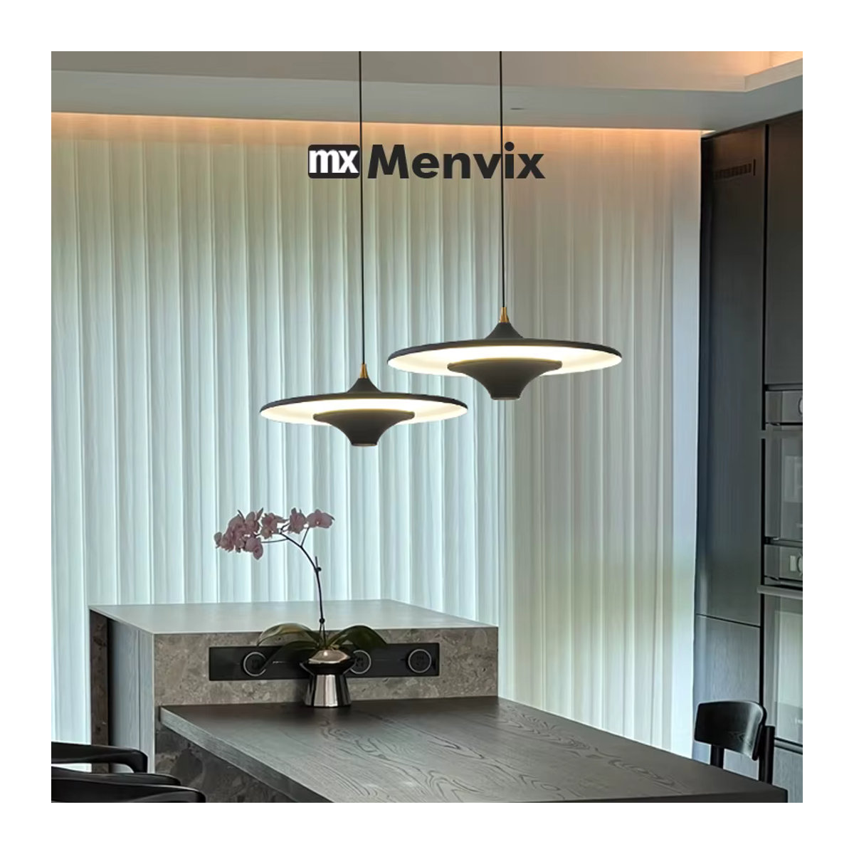 Menvix Moderne Nordic LED Pendelleuchte im UFO Design für Küche und Wohnzimmer - Bild 2