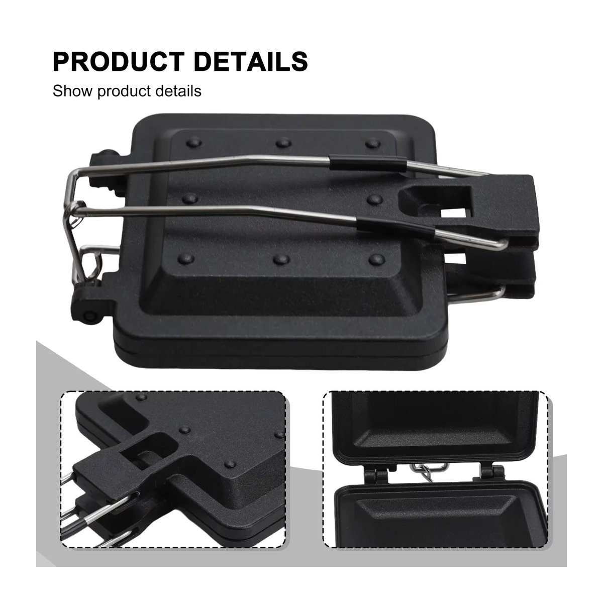 MEROCA Tragbarer Falt-Sandwichgrill für Camping und Picknick, B/H/T: 33 x 14 x 4,5 cm - Bild 5