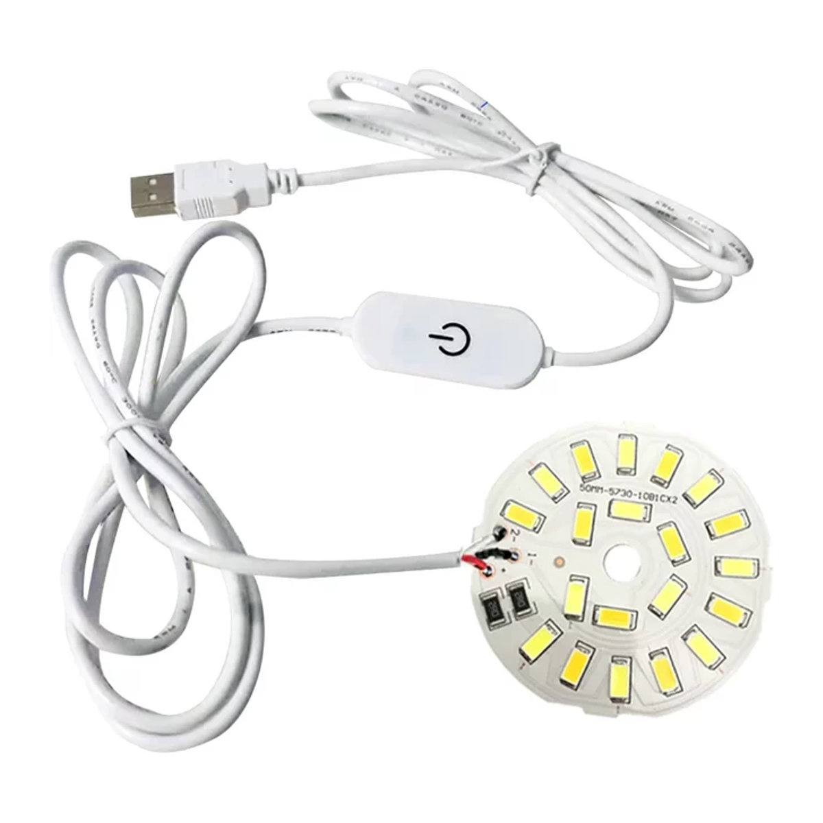 MERRYLE USB-LED-Tischlampe in Weiß mit Touch-Schalter, dimmbar, 3 Farben, 1,5 m Linienlänge - Bild 1