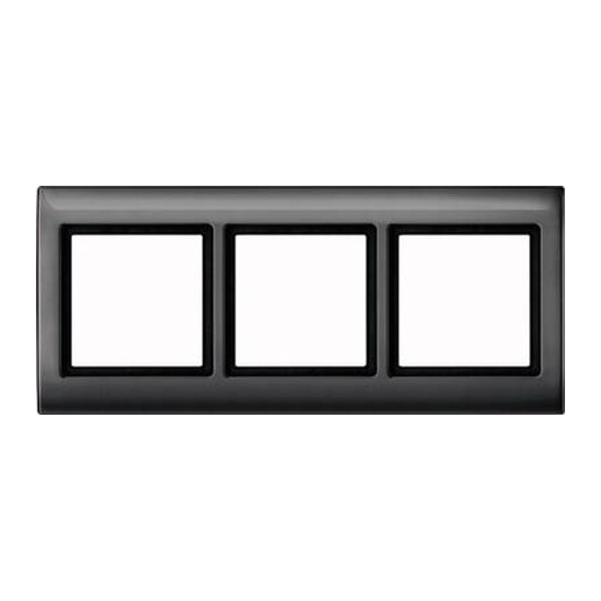Merten Aquadesign Rahmen Abdeckung 3-fach in Grau aus Kunststoff für die Wandmontage - Bild 1