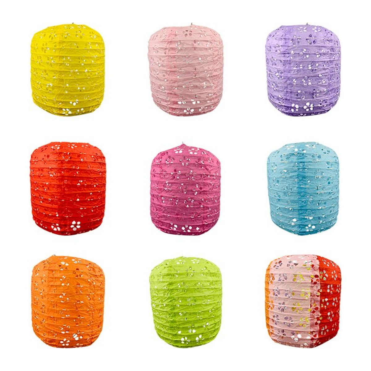 Merylover Oval-Papierlaterne im orientalischen Design für Hochzeit und Weihnachten, mehrfarbig, hängend - Bild 1