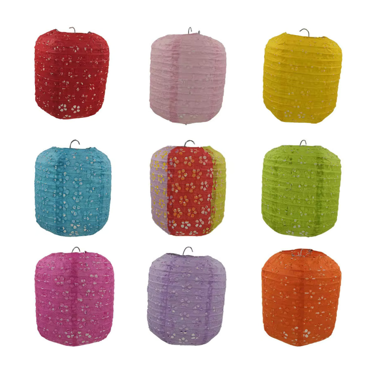 Merylover Oval-Papierlaterne im orientalischen Design für Hochzeit und Weihnachten, mehrfarbig, hängend - Bild 2