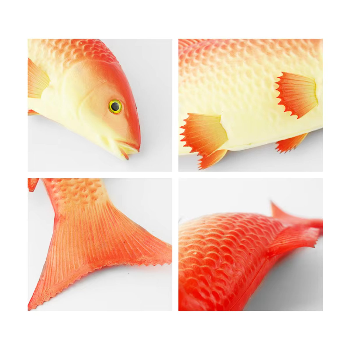 Merylover Simulations-Fischmodell Roter Karpfen aus Kunststoff in Rot und Mehrfarbig als Dekoration für Aquarium oder Fotografie - Bild 3