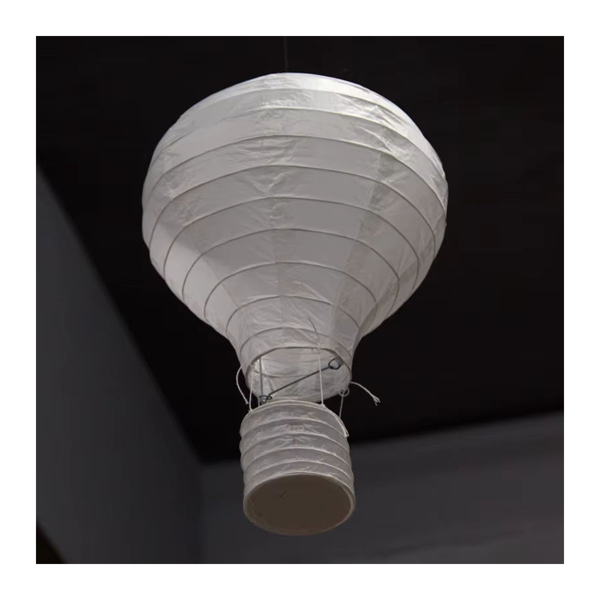 Merylover Weiße Chinesische Heißluftballonlaterne aus Papier für Kinder als DIY-Dekoration, Durchmesser: 25 cm bis 40 cm - Bild 2