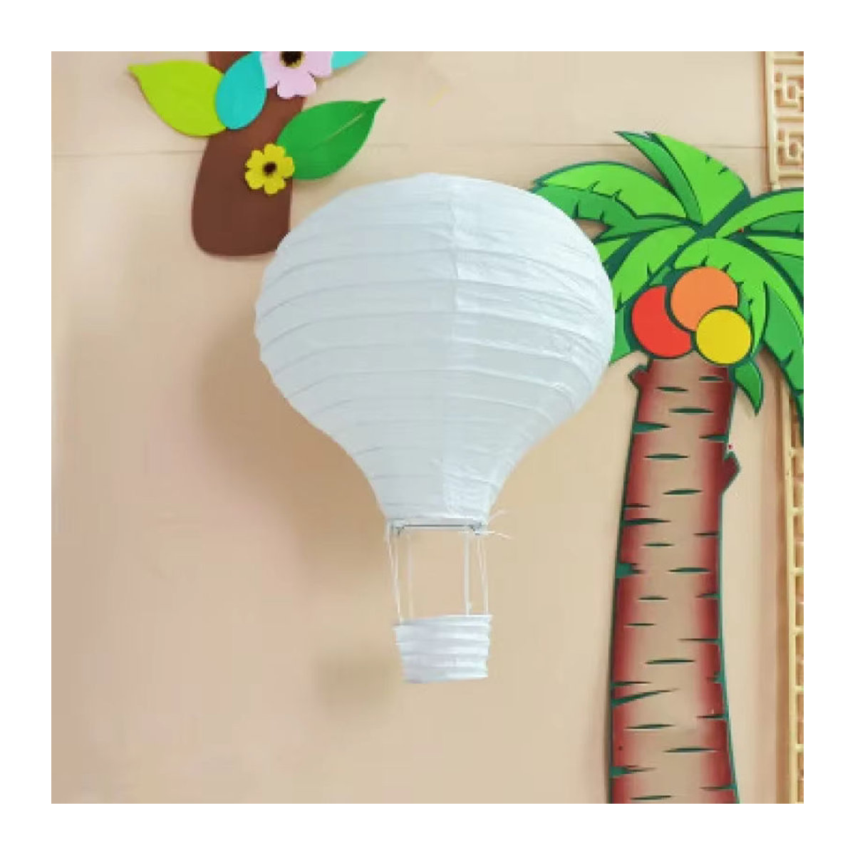 Merylover Weiße Chinesische Heißluftballonlaterne aus Papier für Kinder als DIY-Dekoration, Durchmesser: 25 cm bis 40 cm - Bild 4