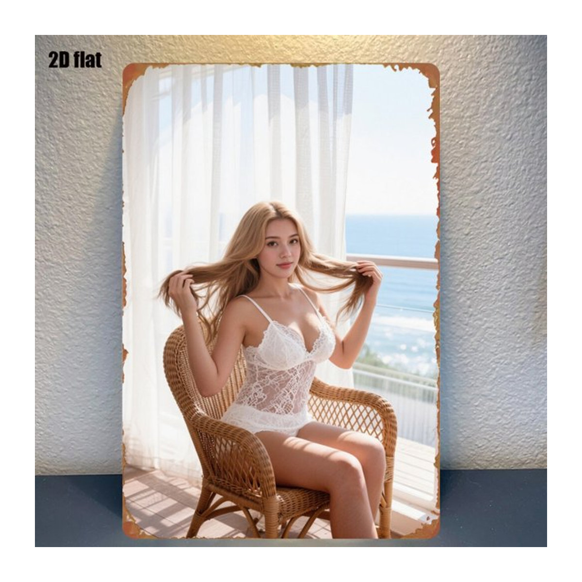 Metall-Blechschild CIFBUY Beach Lingerie Wanddekoration mehrfarbig B: 30,5 cm, H: 20,3 cm - Bild 1