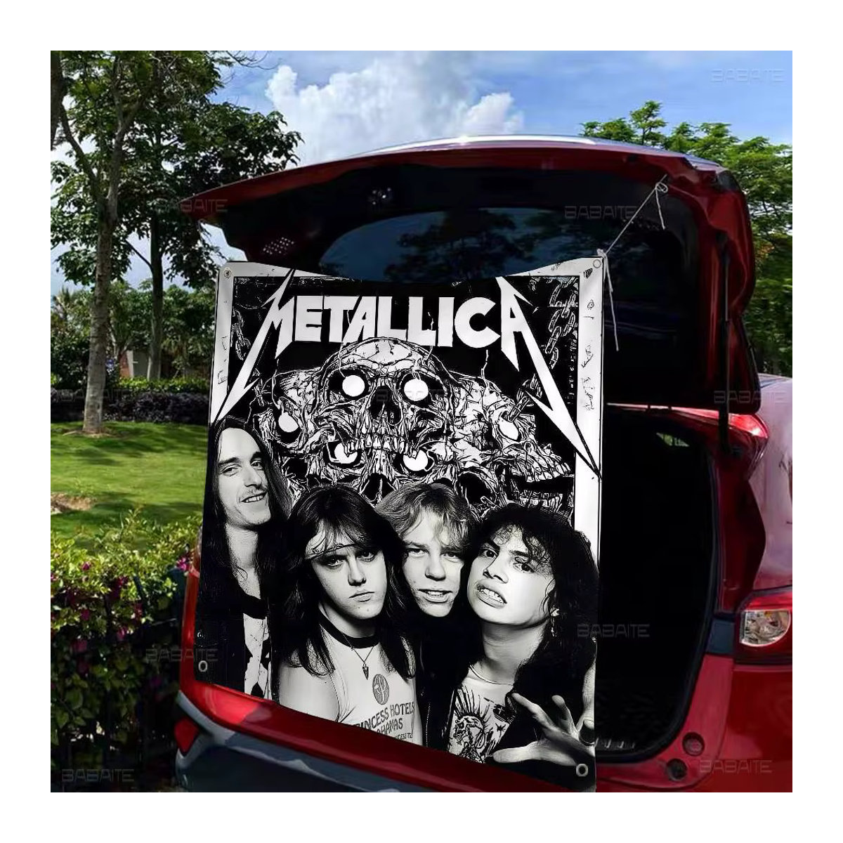 Metallica DIY-Flagge Wandkunst in Schwarz und Weiß für Wohnzimmer und Zuhause - Bild 6